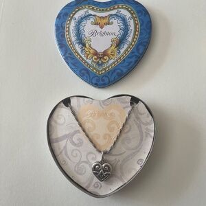 Brighton Heart Locket Necklace in Tin